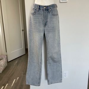 Topshop Light Wash Ankle Denim